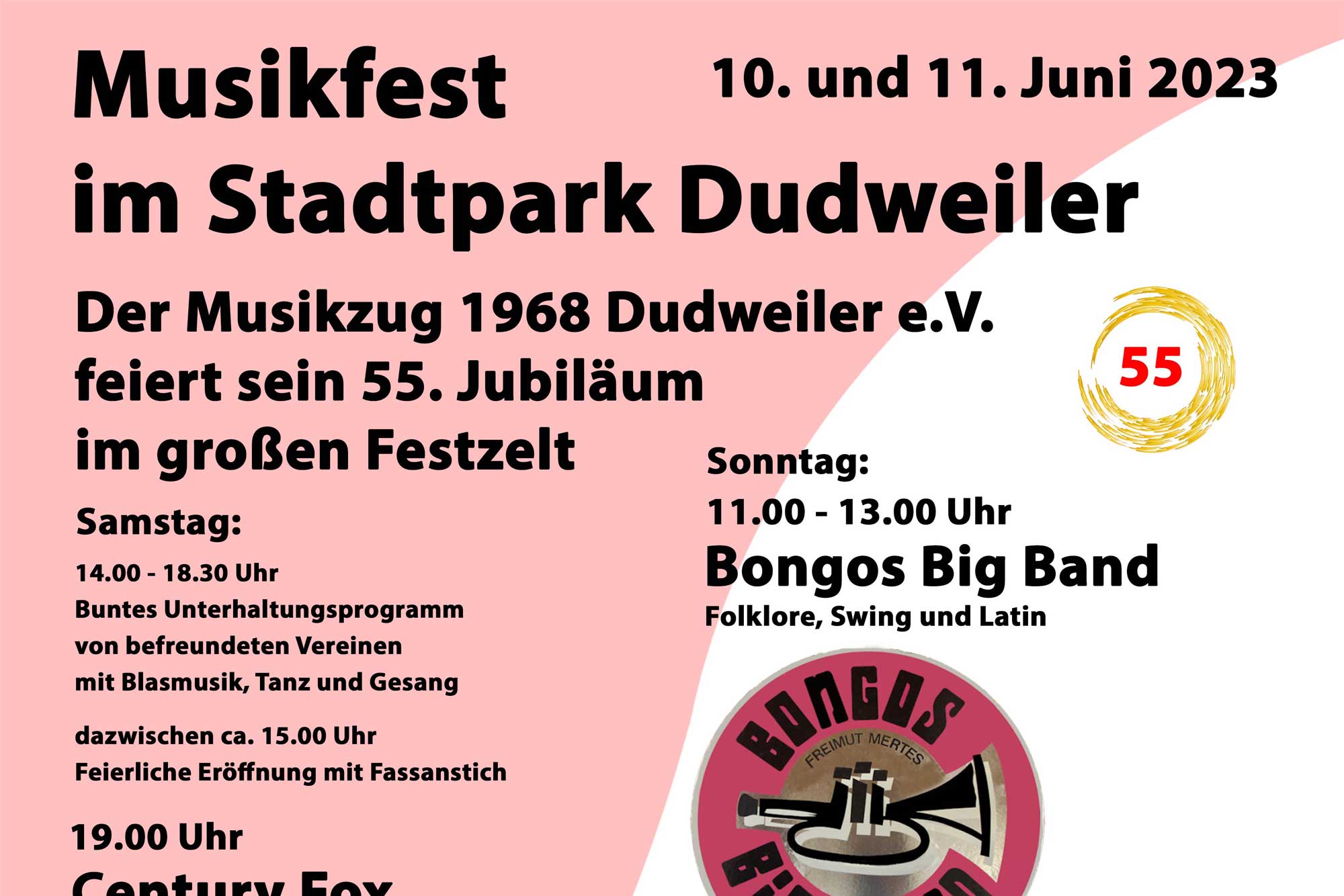 Bongos Bigband: 11. Juni 2023 Stadtpark Dudweiler